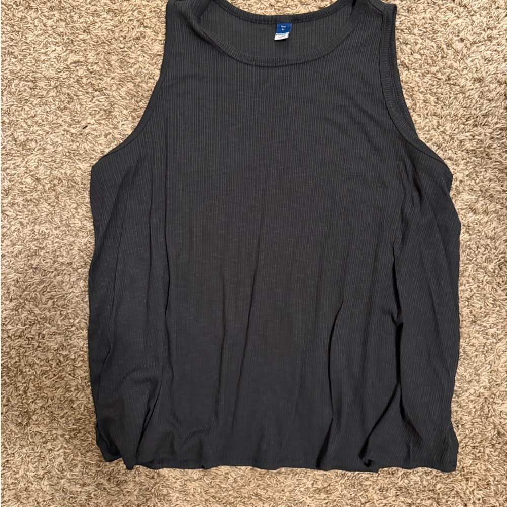 Old Navy Charcoal Ribbed Tank Top